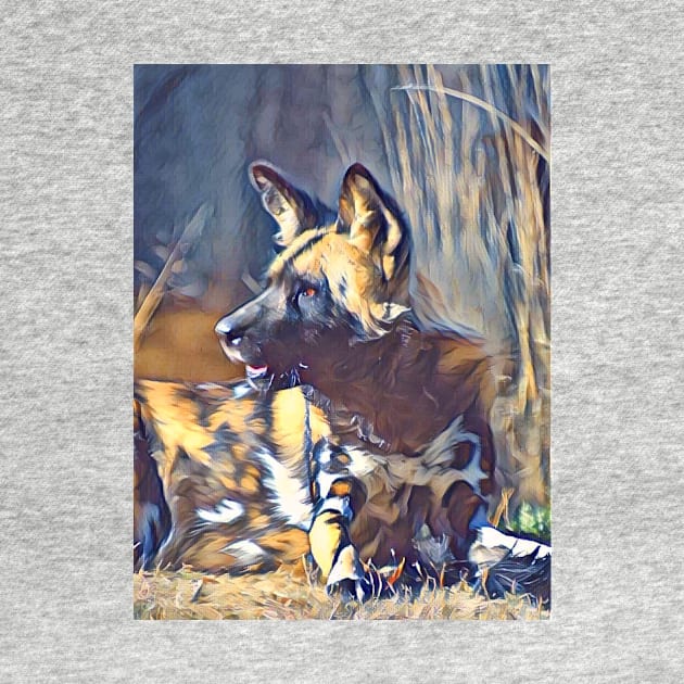 African Painted Dog by Sharonzoolady